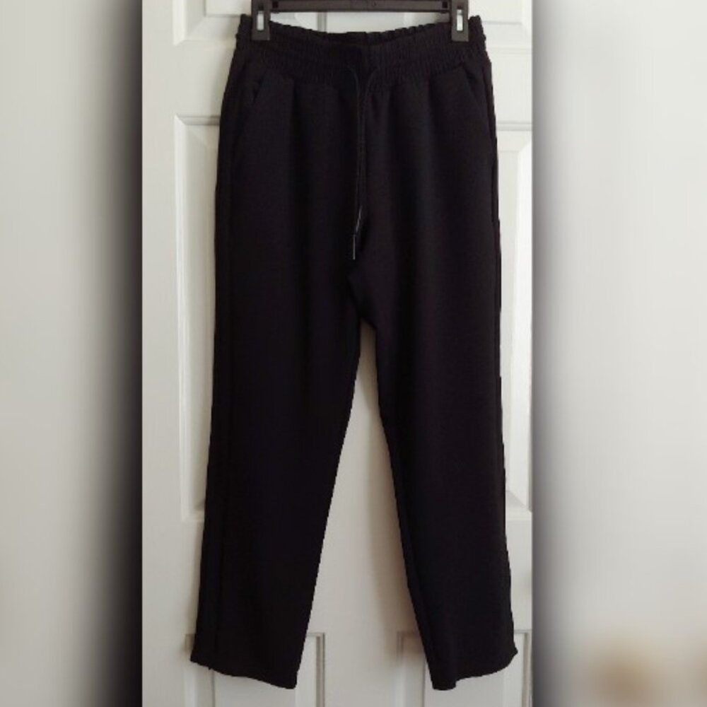 ATHLETA Metropolis Straight Leg Pant Zipper Ankle Black Size 4 - Picture 2 of 10